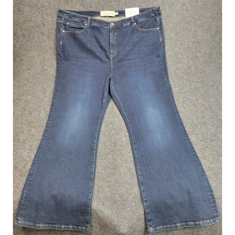 Soft Surroundings Jeans Womens 24W Flare High Rise Stretch Y2K Bogo Girly